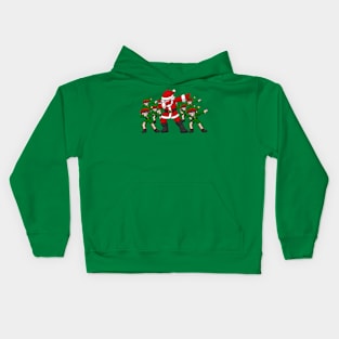 Kids Apparel Santa And Elves Dancing The Dabbing Dance Kids Hoodie